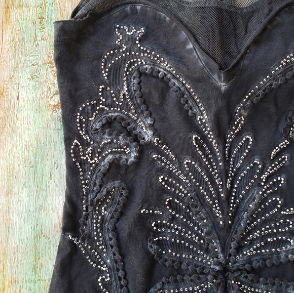 Free People Ice Ice Baby' Embellished Denim Dress - Picture 5 of 8